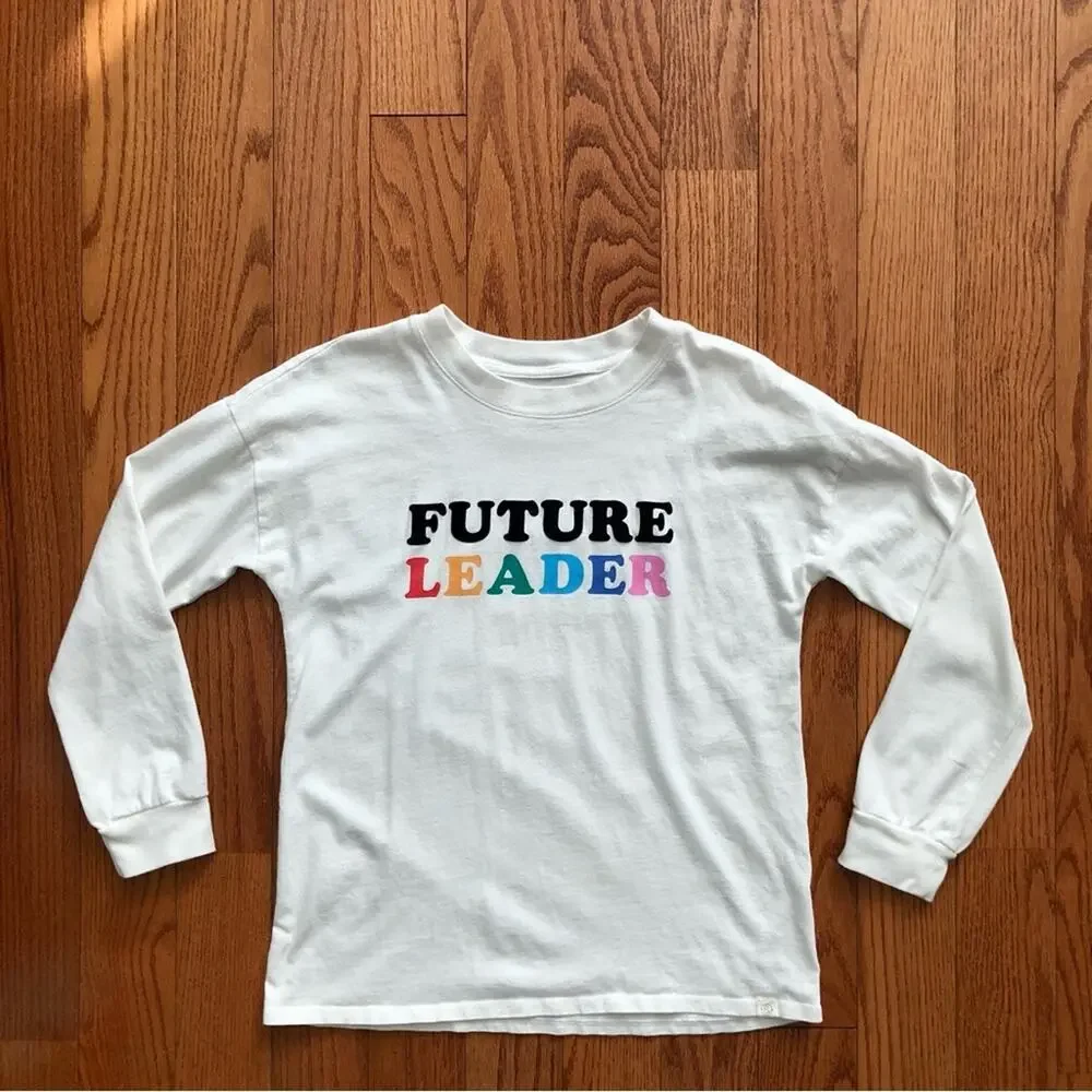 Treasure & Bond Kids' White Rainbow Future Leader Graphic Tee Size XL (14-16)